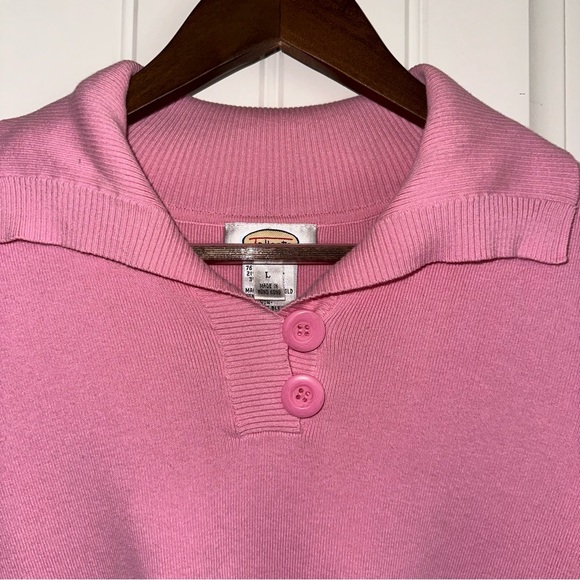 Talbots pink colored sweater top Women large - Picture 3 of 9